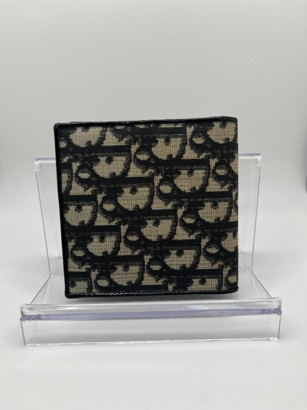 Christian Dior Black & Tan Oblique Jacquard Bifold Wallet - Picture 4 of 13